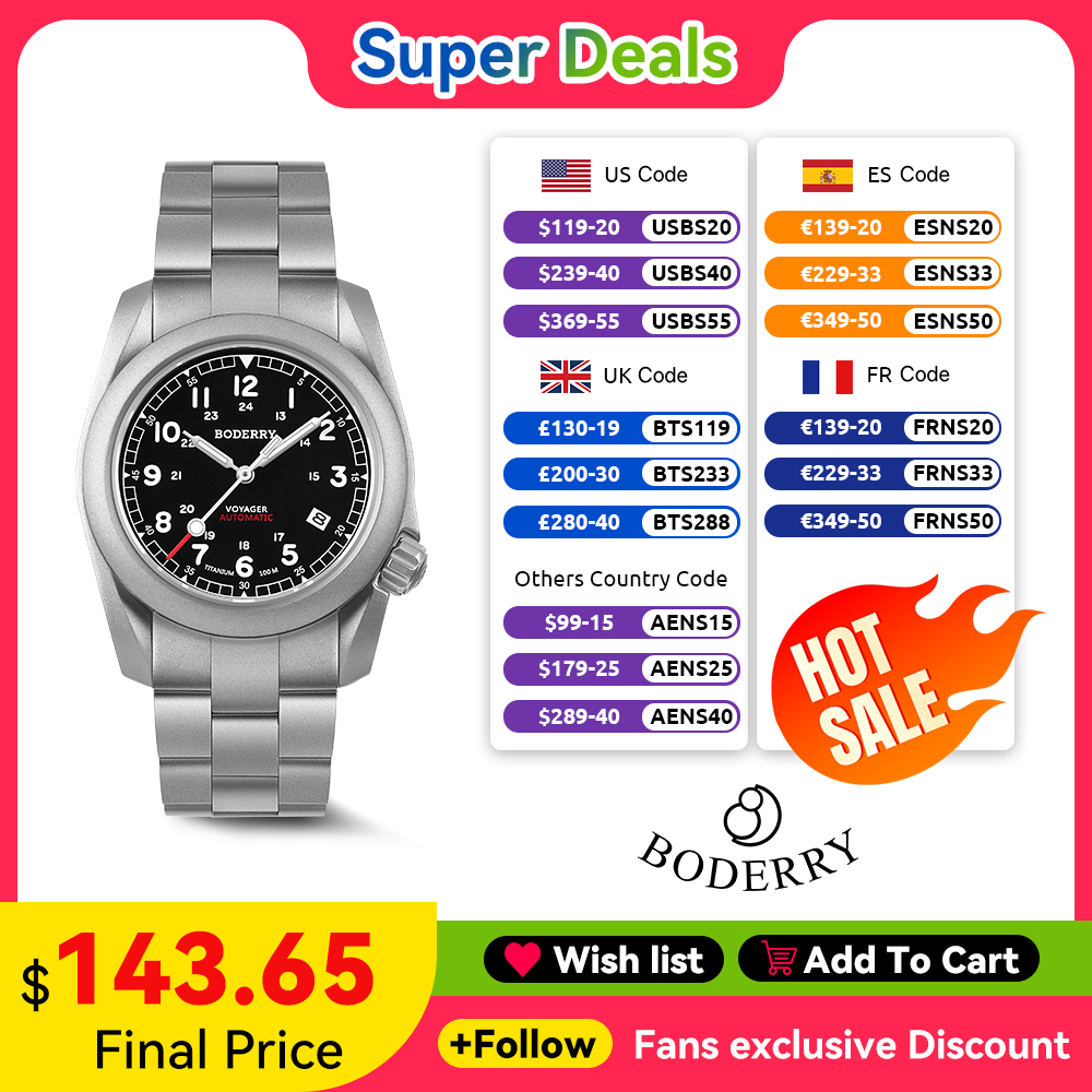 Seiko Watch 5 Sports - Boderry Voyager Field Watch Титановые автоматические
