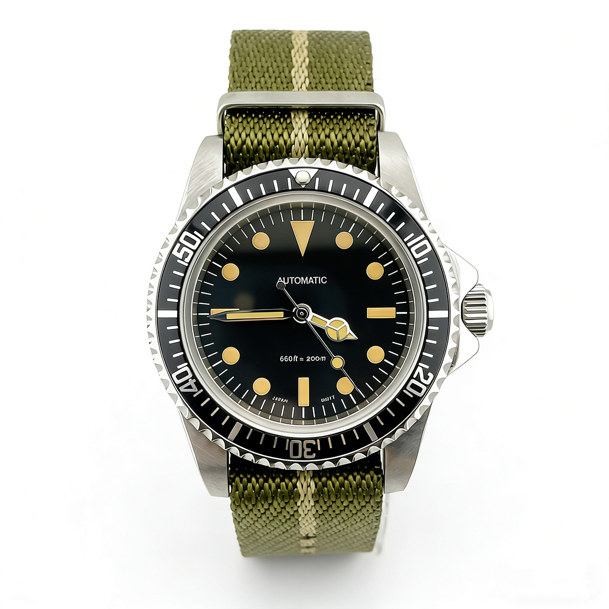 Tropic Strap Vintage - 39,5 мм ретро-часы для дайверов с