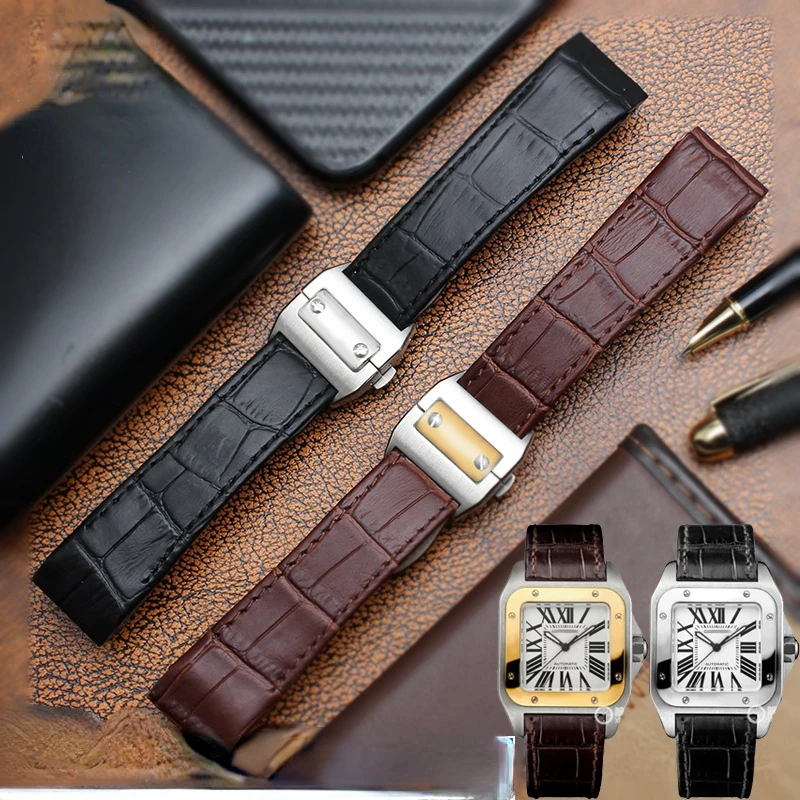 Ремешок из натуральной кожи дл – обзор и цена Cartier Watch Santos