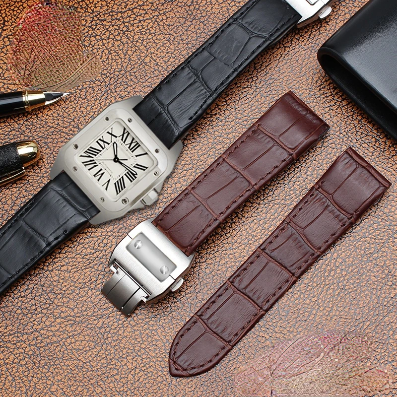 Ремешок из натуральной кожи дл – обзор и цена Cartier Watch Santos