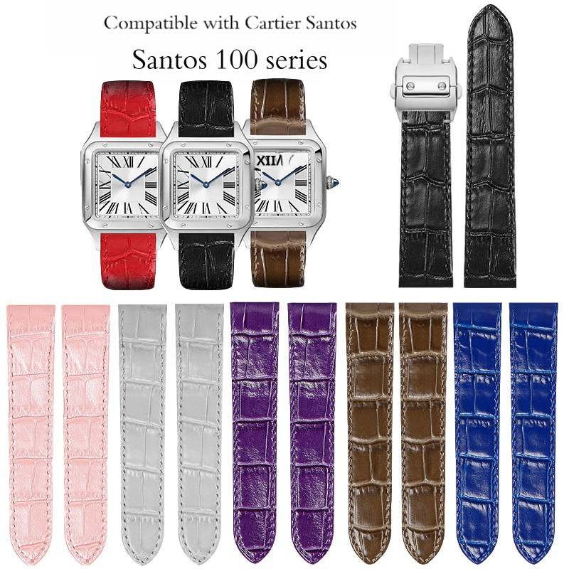 Ремешок из натуральной телячье – обзор и цена Cartier Watch Santos