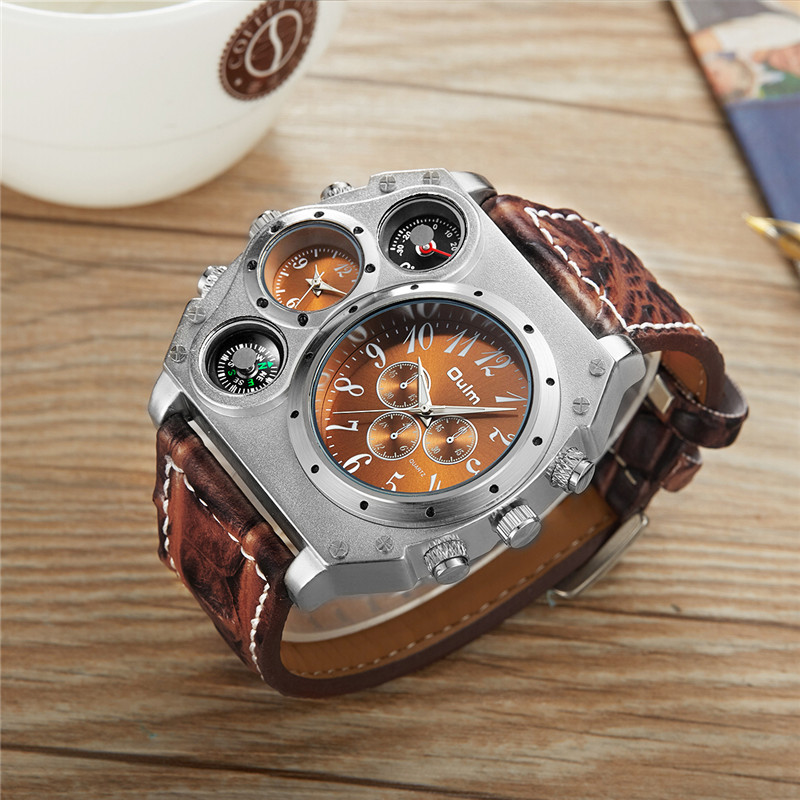 Новая модель OULM часы мужские – обзор и цена Leather Watch Band Men
