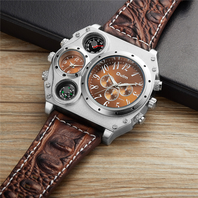 Новая модель OULM часы мужские – обзор и цена Leather Watch Band Men